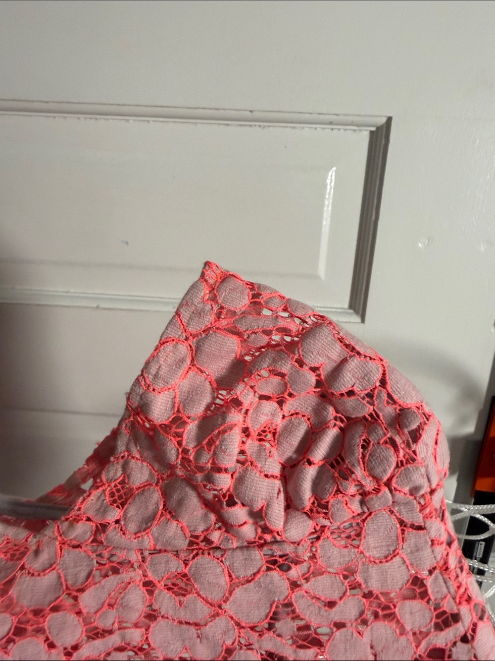 Karen Millen Pink Lace Peplum Top with Jeweled Collar - Picture 4 of 10